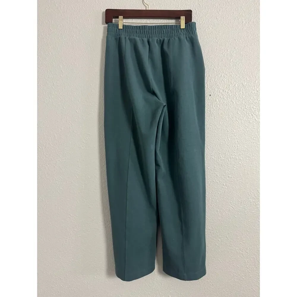 Old Navy High Waisted Dynamic Fleece Wide Leg Pants Green Athleisure NWT - Picture 6 of 7